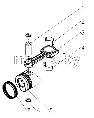 R3000-1004000 Piston& Connecting Rod Assembly