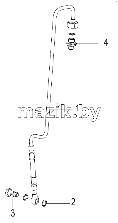  D07C4.6.3 AR TURBOCHARGER OIL SUPPLY PIPE