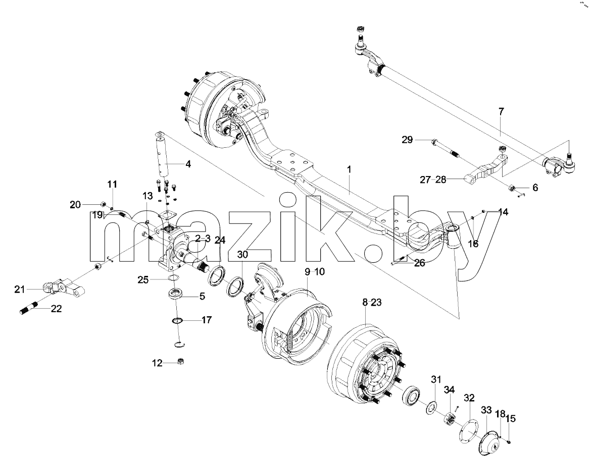  60167465 Front axle GP