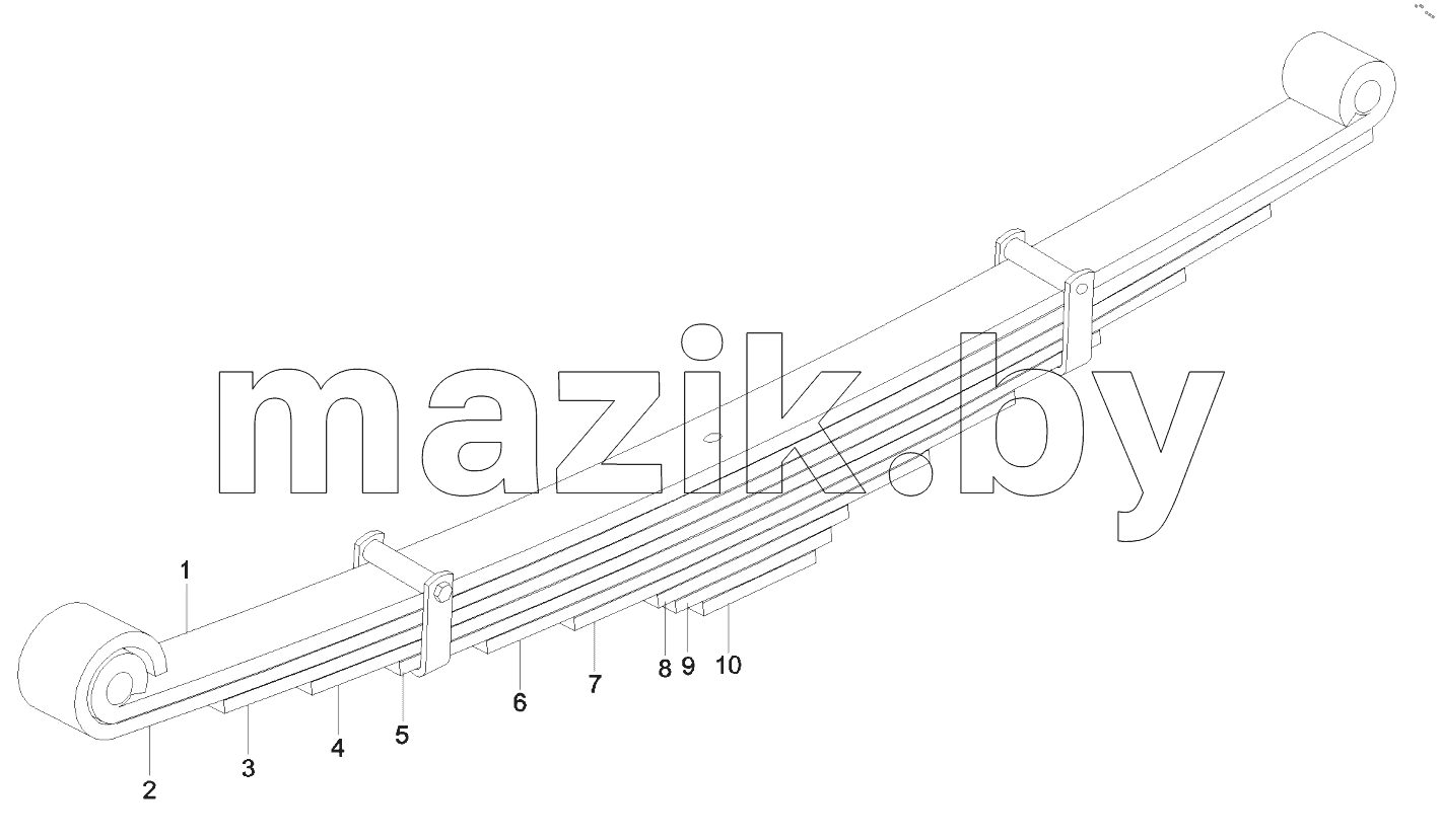  60247189 Spring GP, steel plate, rear
