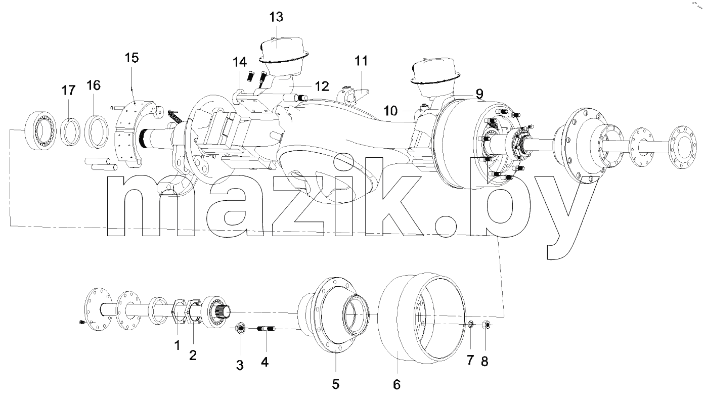  A220600000040 Rear axle GP