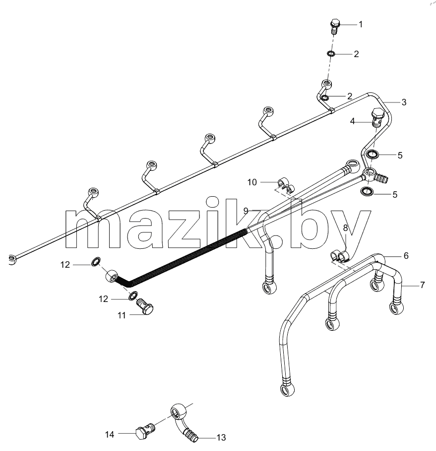 160102130004A072 Low Pressure FuelPipe Group