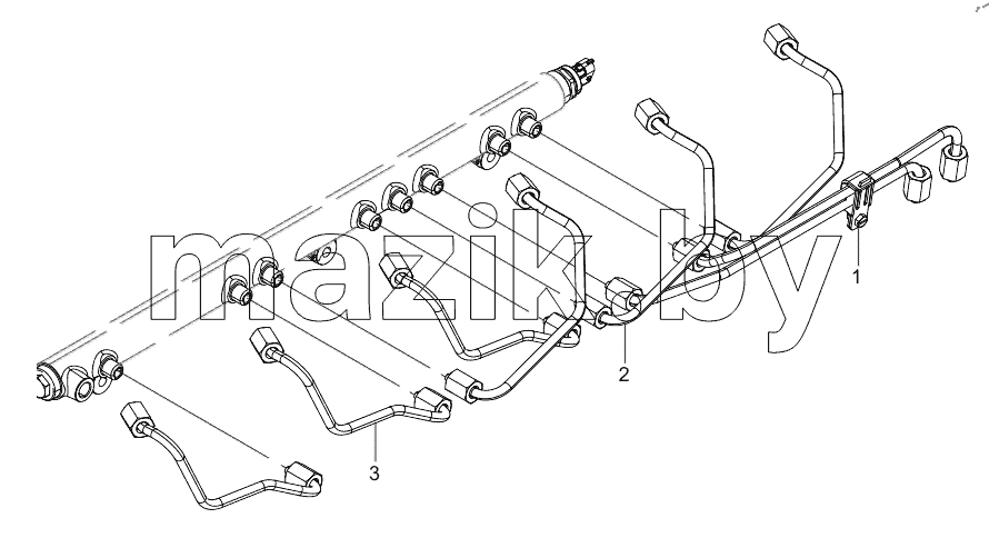  160102130004A074 High Pressure Fuel Pipe Group