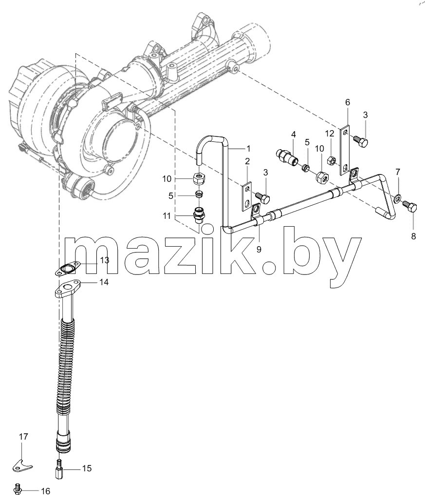  160102130004A078 Turbocharger Oil Pipe Group