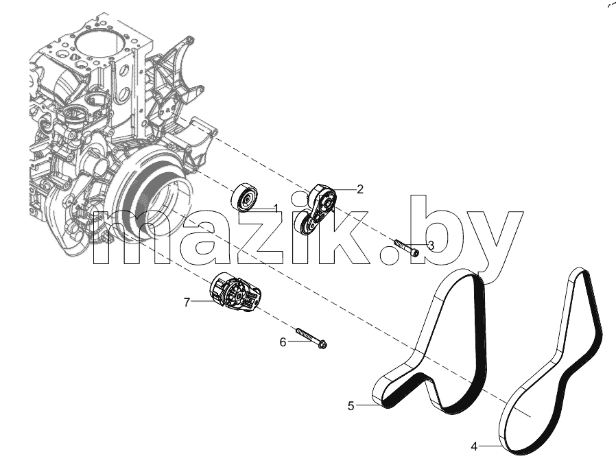  160102130004A083 Tensioner,Belt Group