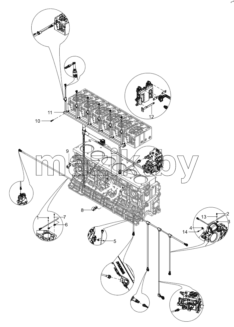  160102130004A088 Electronic Control System Harness Group