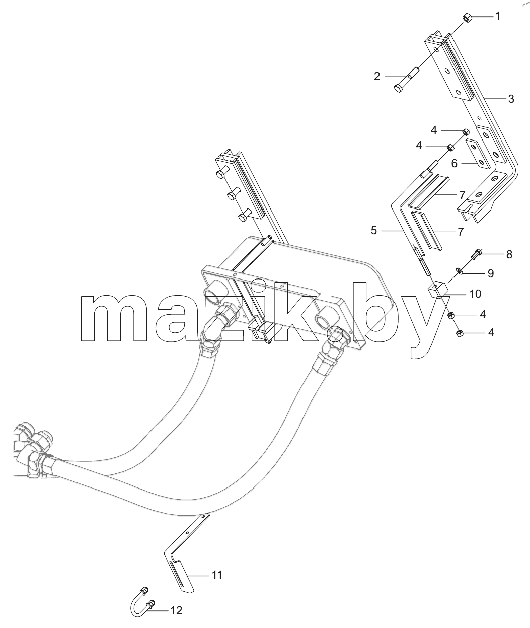  ODT005366445 Oil Cooler Mounting Assembly