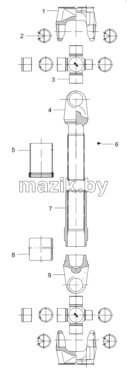  131301000019A Transmission Shaft Assembly