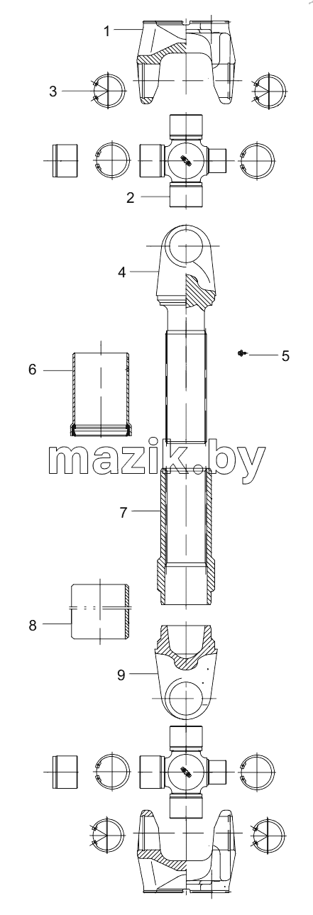  131301000020A Middle Transmission Shaft