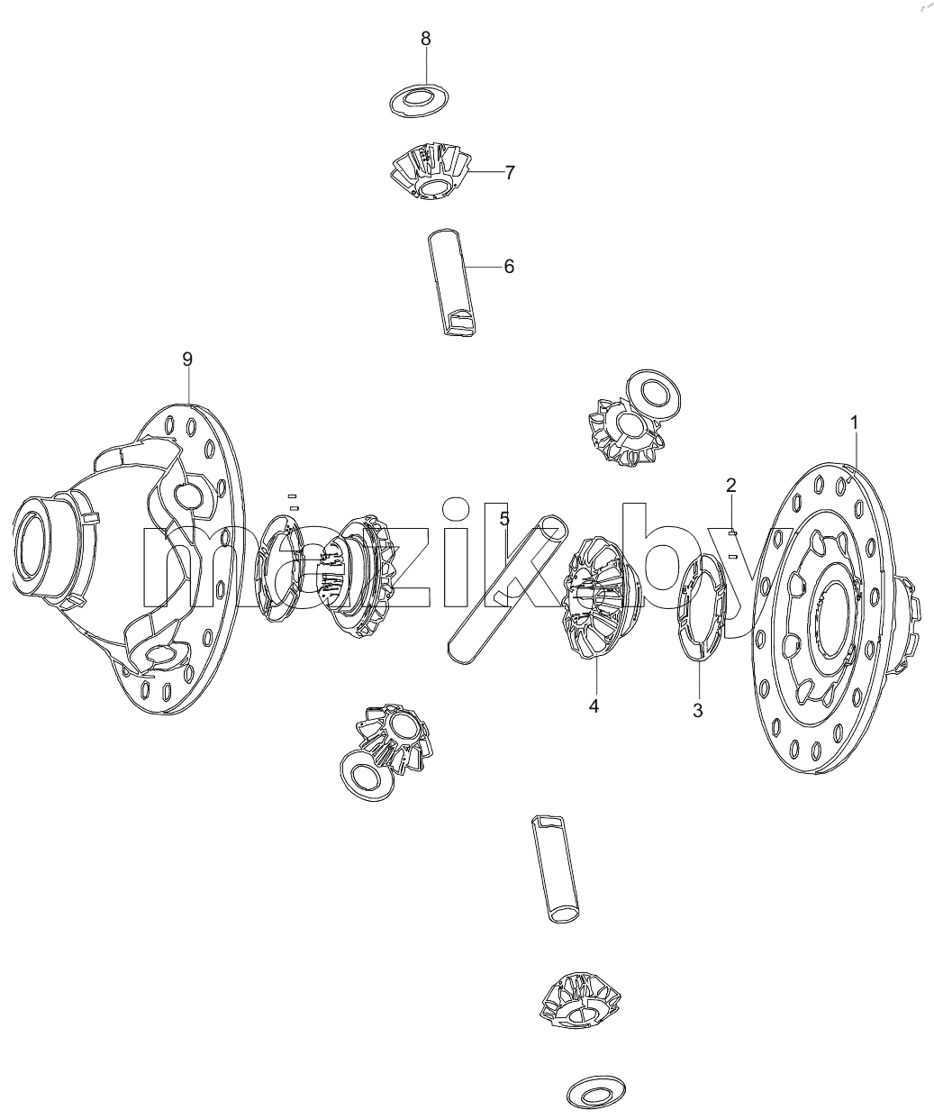  131488001053A Differential Mechanism Assembly