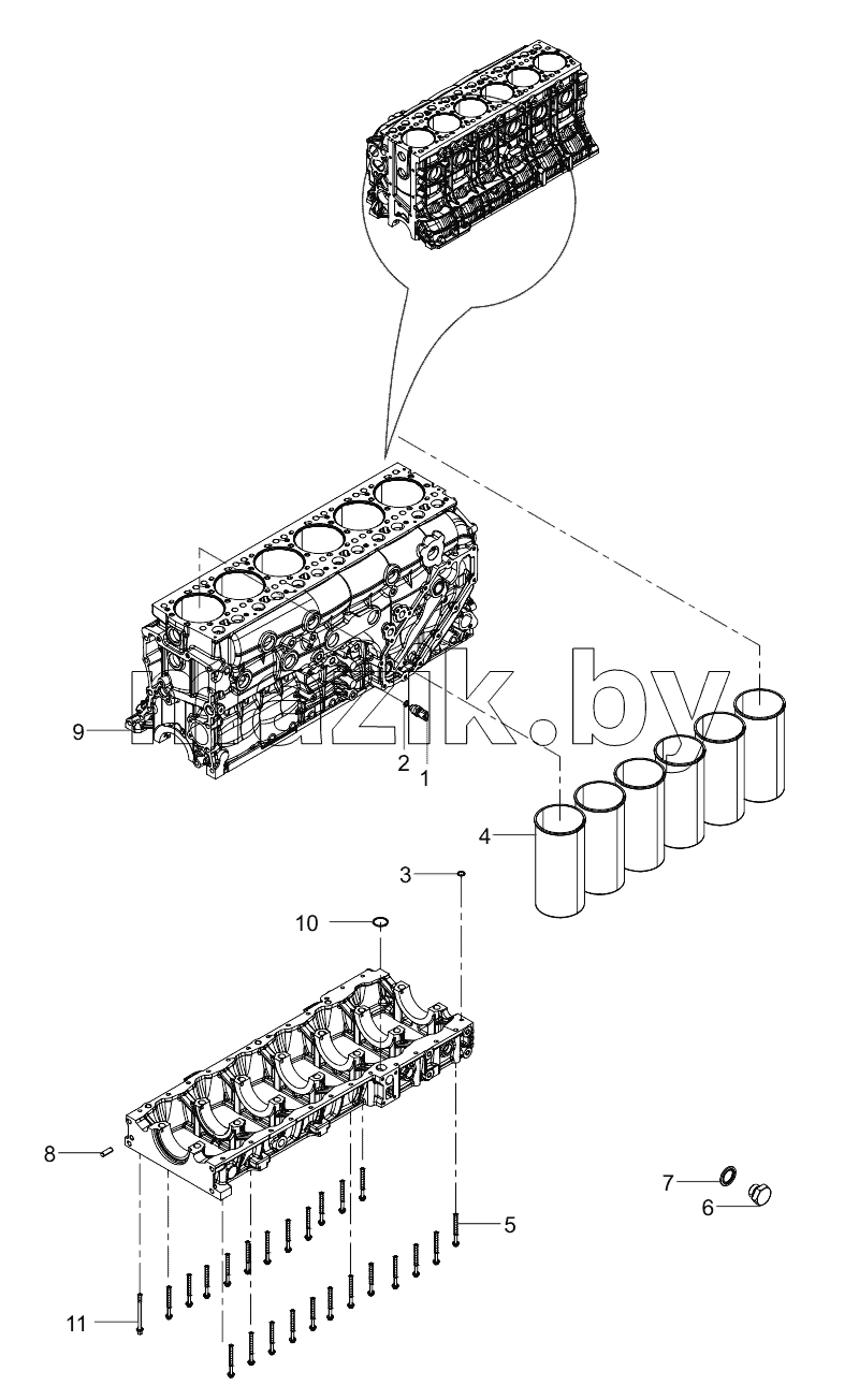  160102130004A036 Engine Block Group