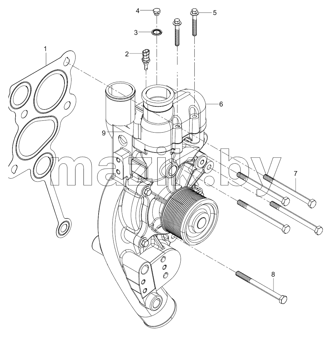  160102120007A015 Water Pump Combinative Organize