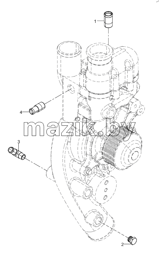  160102130004A064 Water Pump Inlet Pipe Joint Group