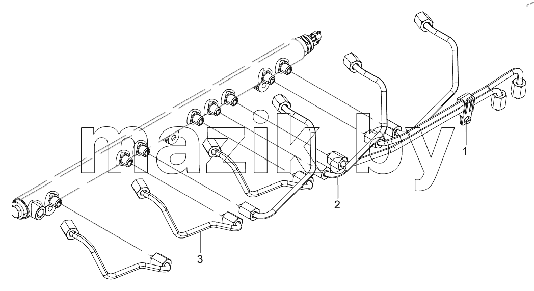  160102120008A201 High Pressure Fuel Pipe Group