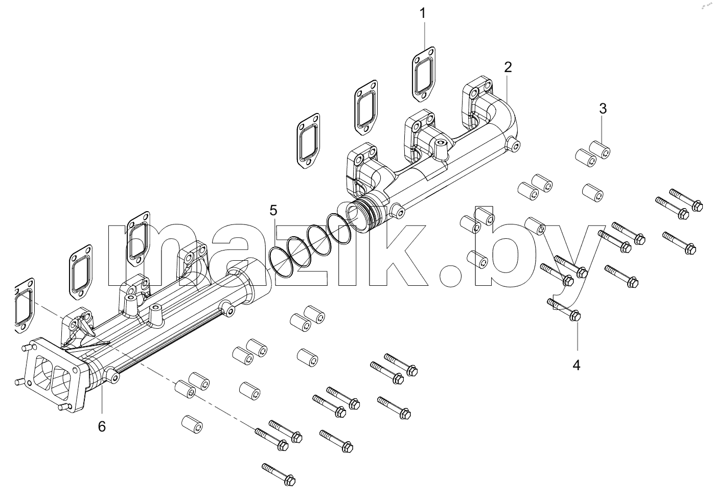  160102120008A204 Exhaust Manifold Group