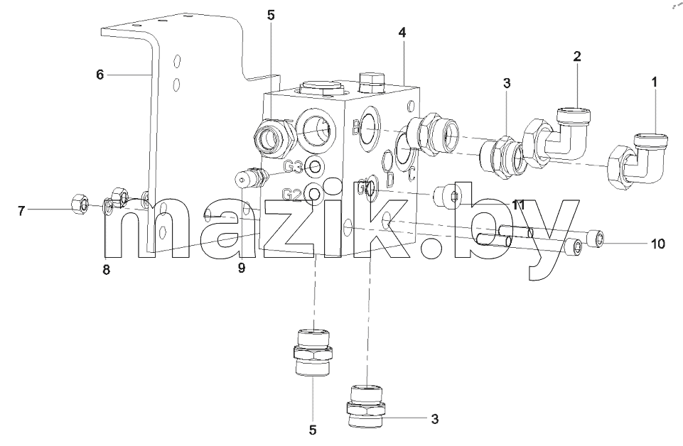  12952974 Steering valve group and adaptor