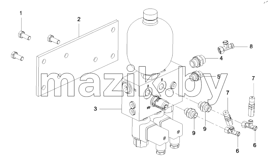  12954497 Leading oil sources valve group assem