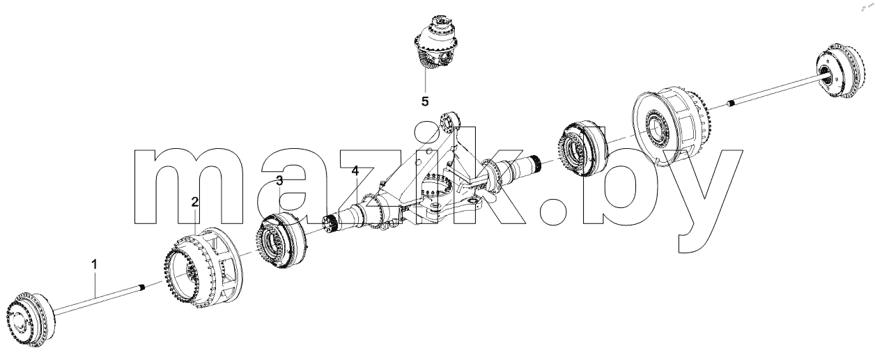 12952338 Assembly of rear axle
