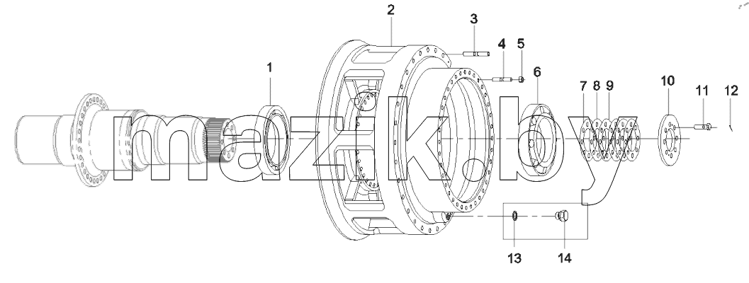  11460587 Rear hub assembly