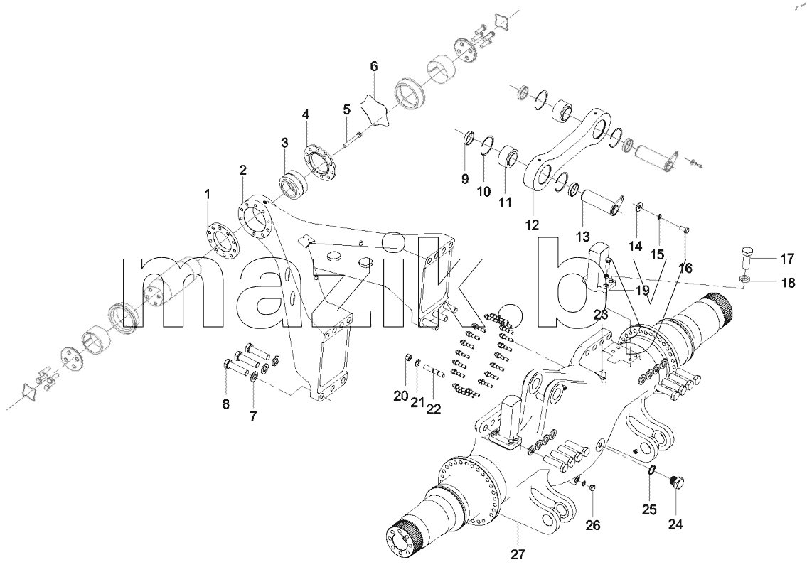  12951175 Rear axle housing assembly
