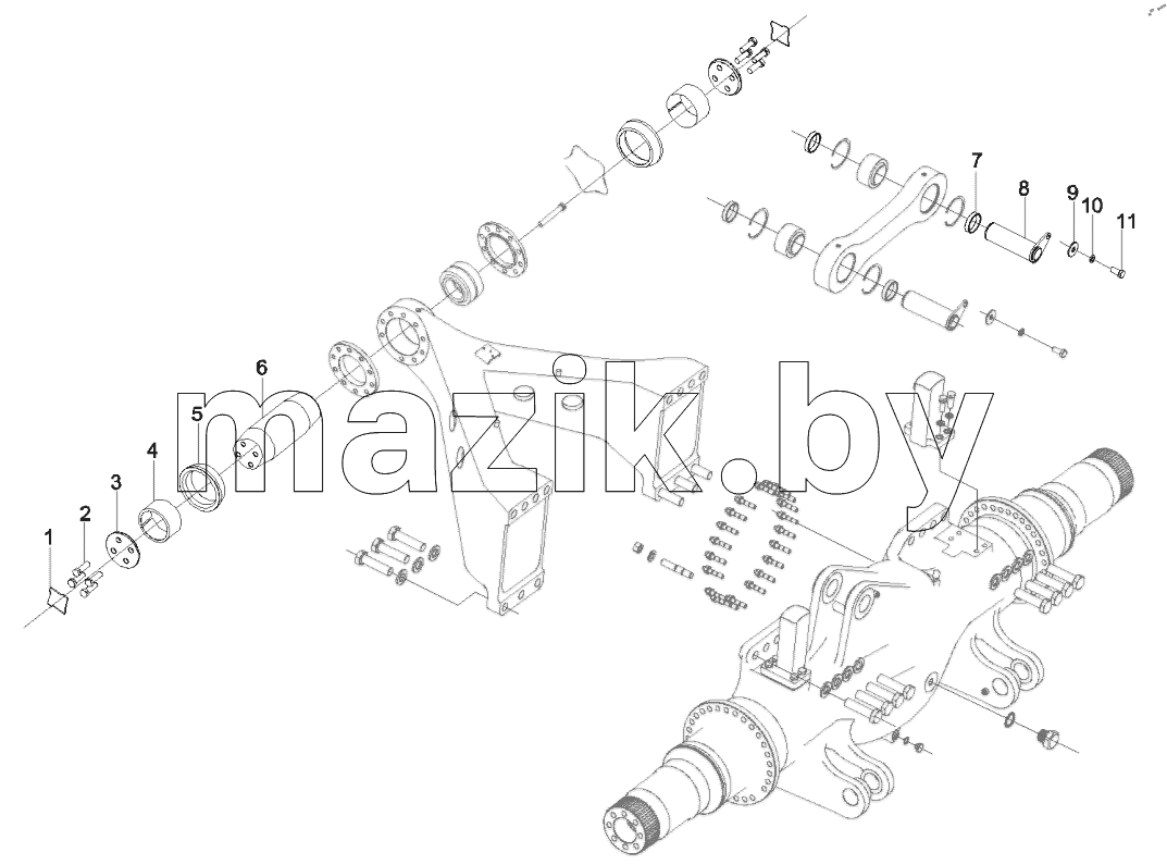  12951167 Rear axle mounting parts