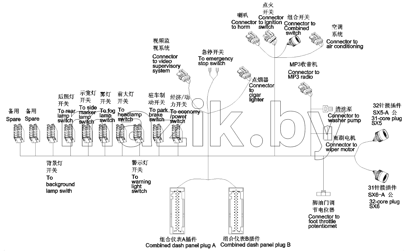  12927012 Driver's cab harness
