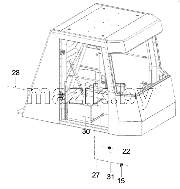  12952316 Subassembly of rigid dump truck cab