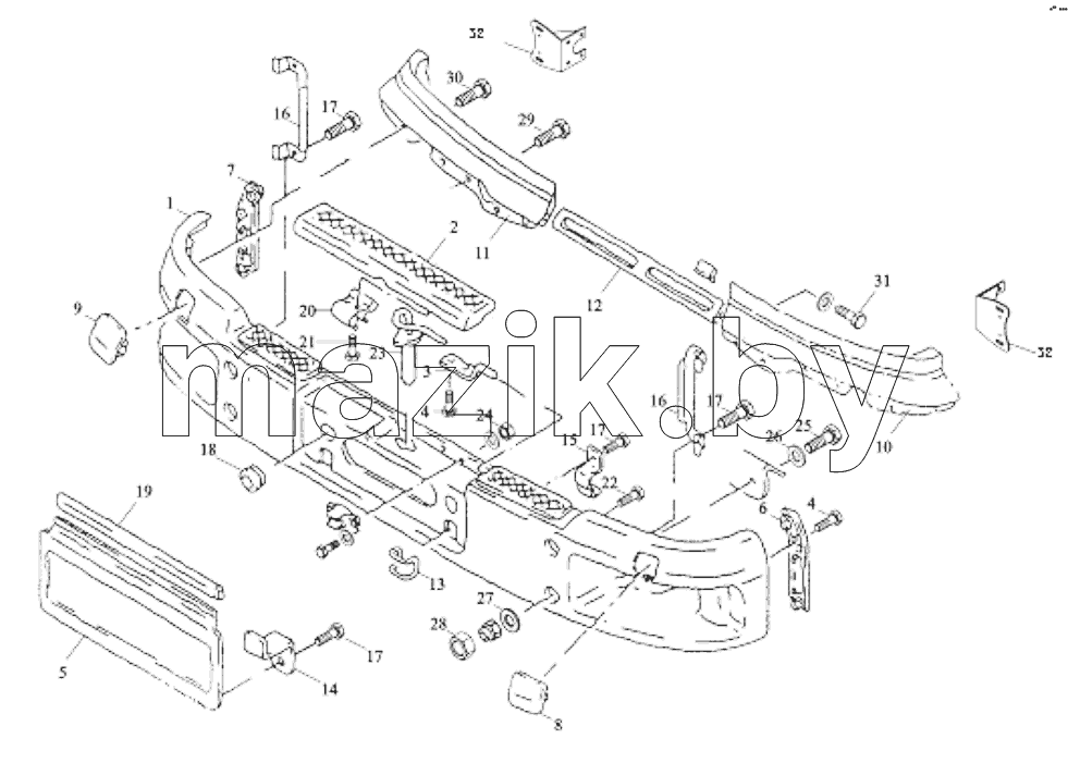  BUMPER AND FRONT BRACKET