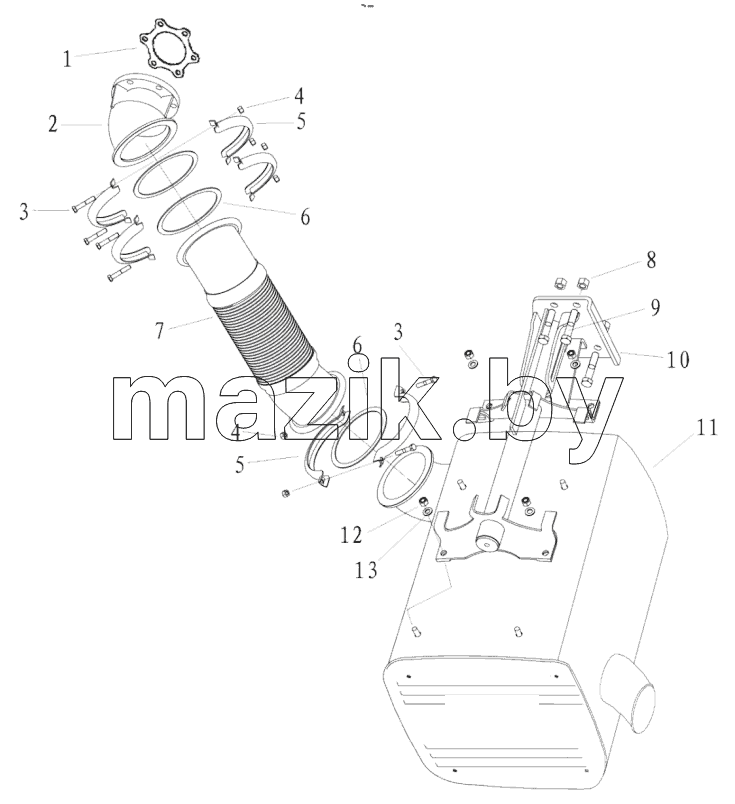  EXHAUSTING AND MUFFLER F2000 (WD12)