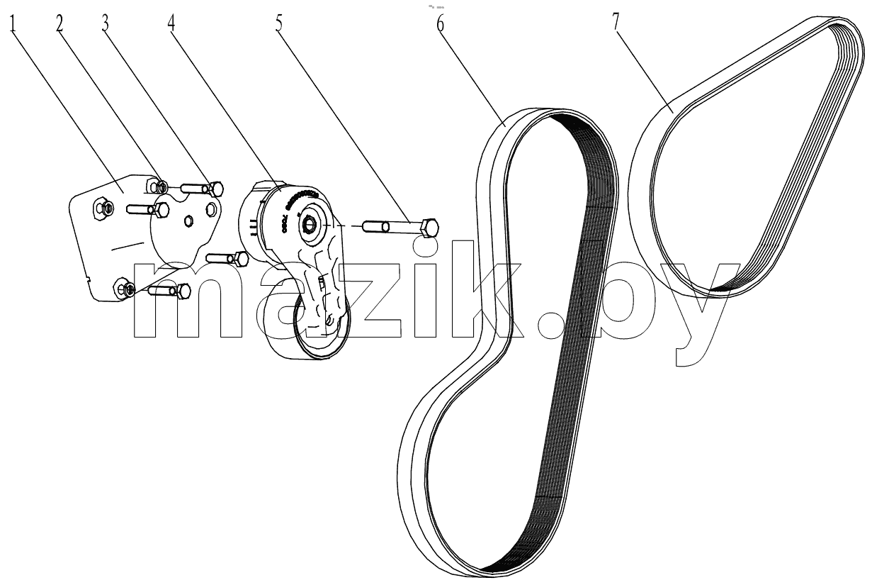  A COMBINED TENSIONER AND BELT GRP100060577