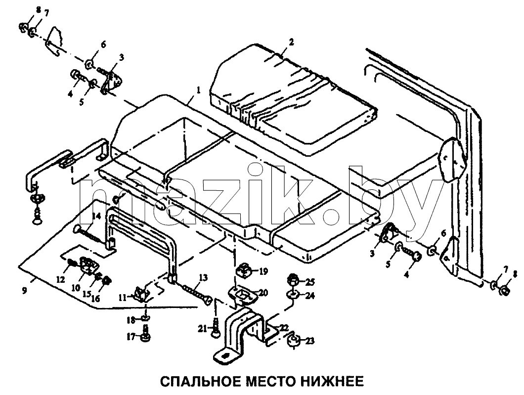 Место спальное нижнее