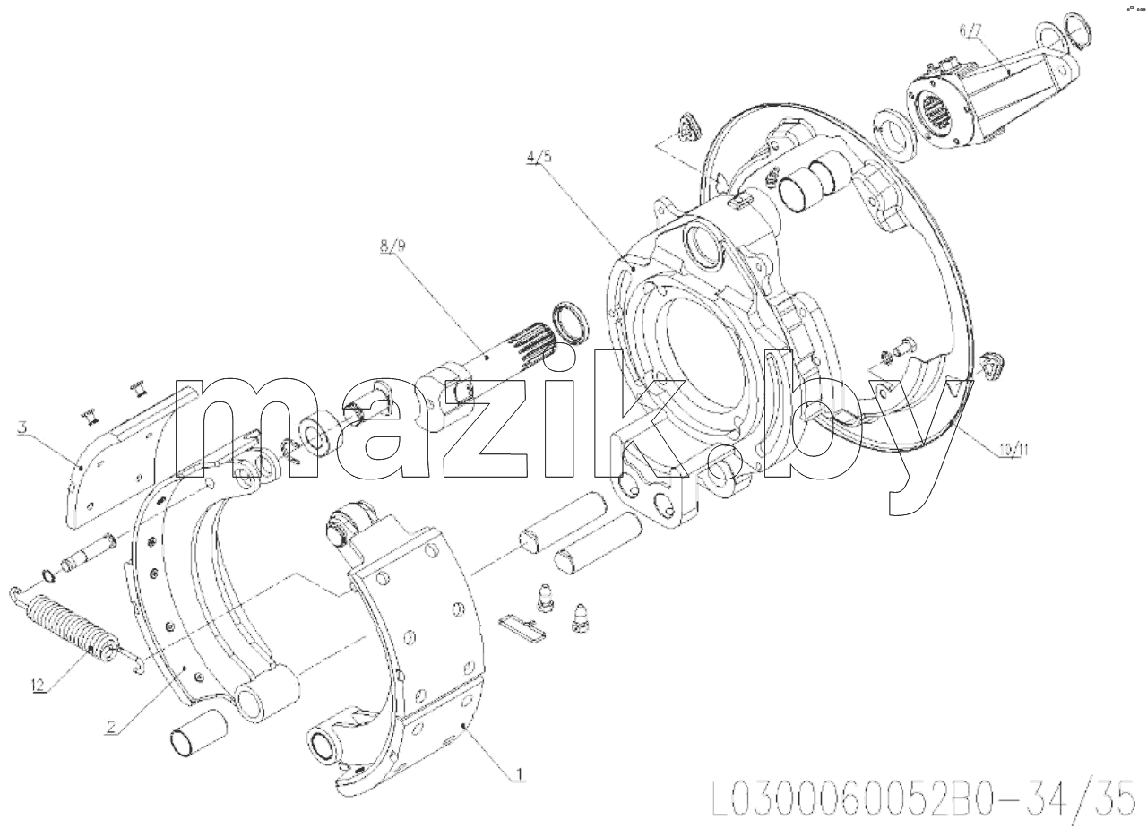  Сборка тормозов;Breaking assembly