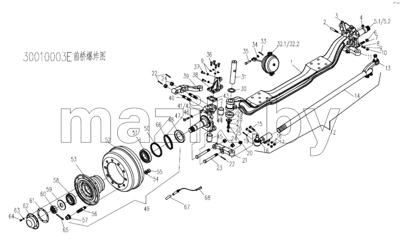  Передняя ось;Front Axle