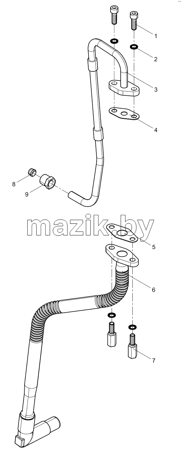  TURBOCHARGER OIL PIPE GROUP