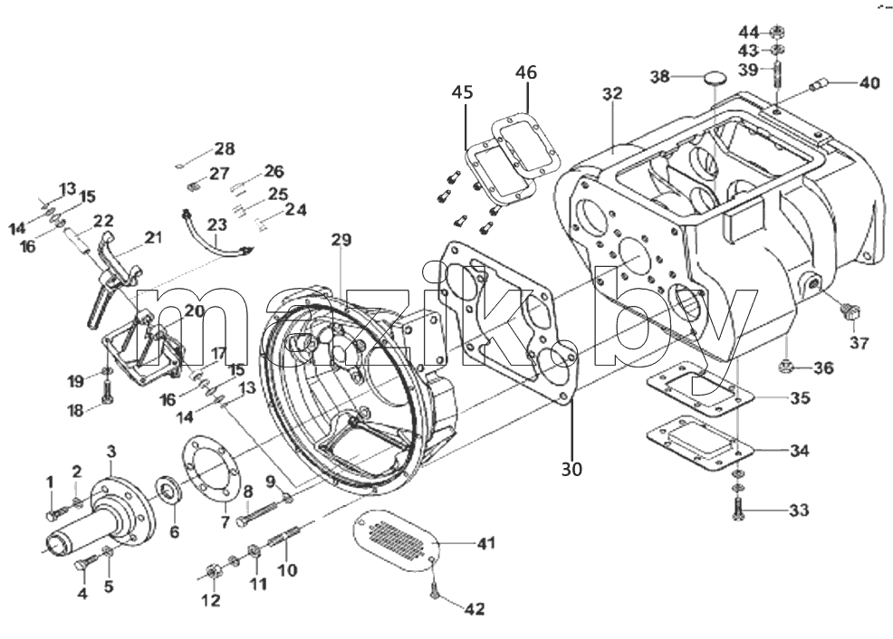  CLUTCH AND TRANSMISSION HOUSING ASSEMBLY