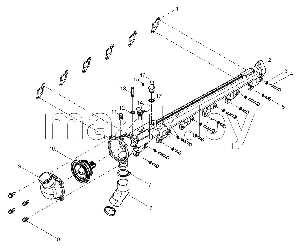  WATER OUTLET PIPE GROUP