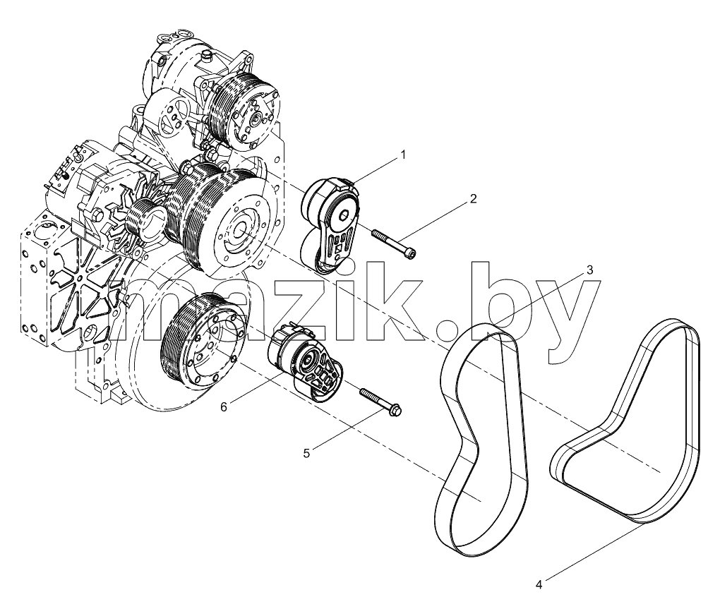  TENSIONER AND BELT GROUP