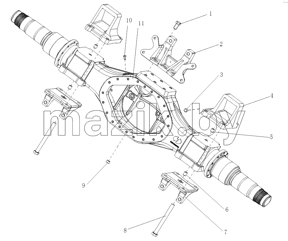 HOUSING MIDDLE AXLE