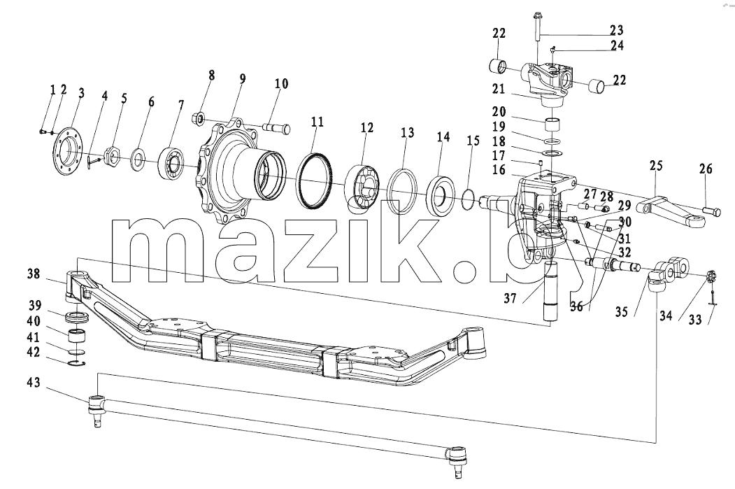 STEYR 6.5 TONS STEERING SHAFT