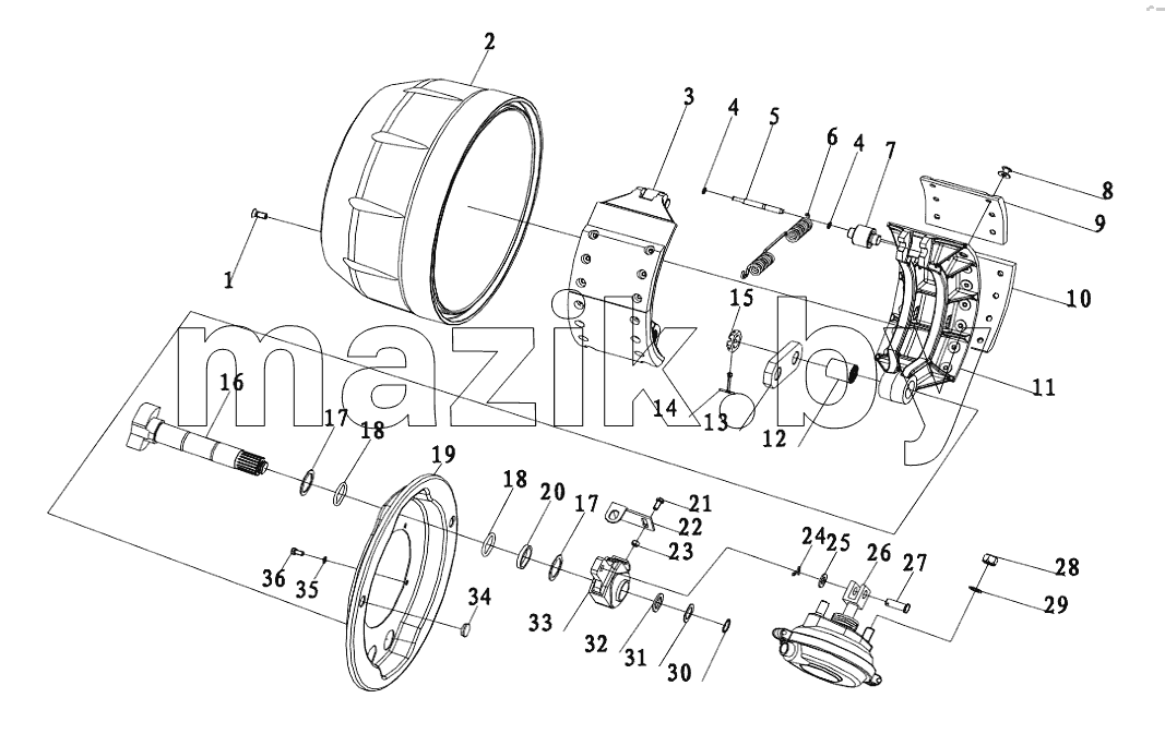 STEYR 6.5 TONS STEERING SHAFT BRAKE