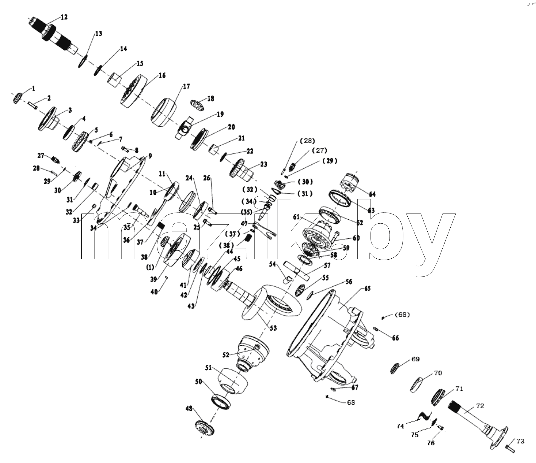  DC95259390725 MIDDLE AXLE MAIN REDUCER