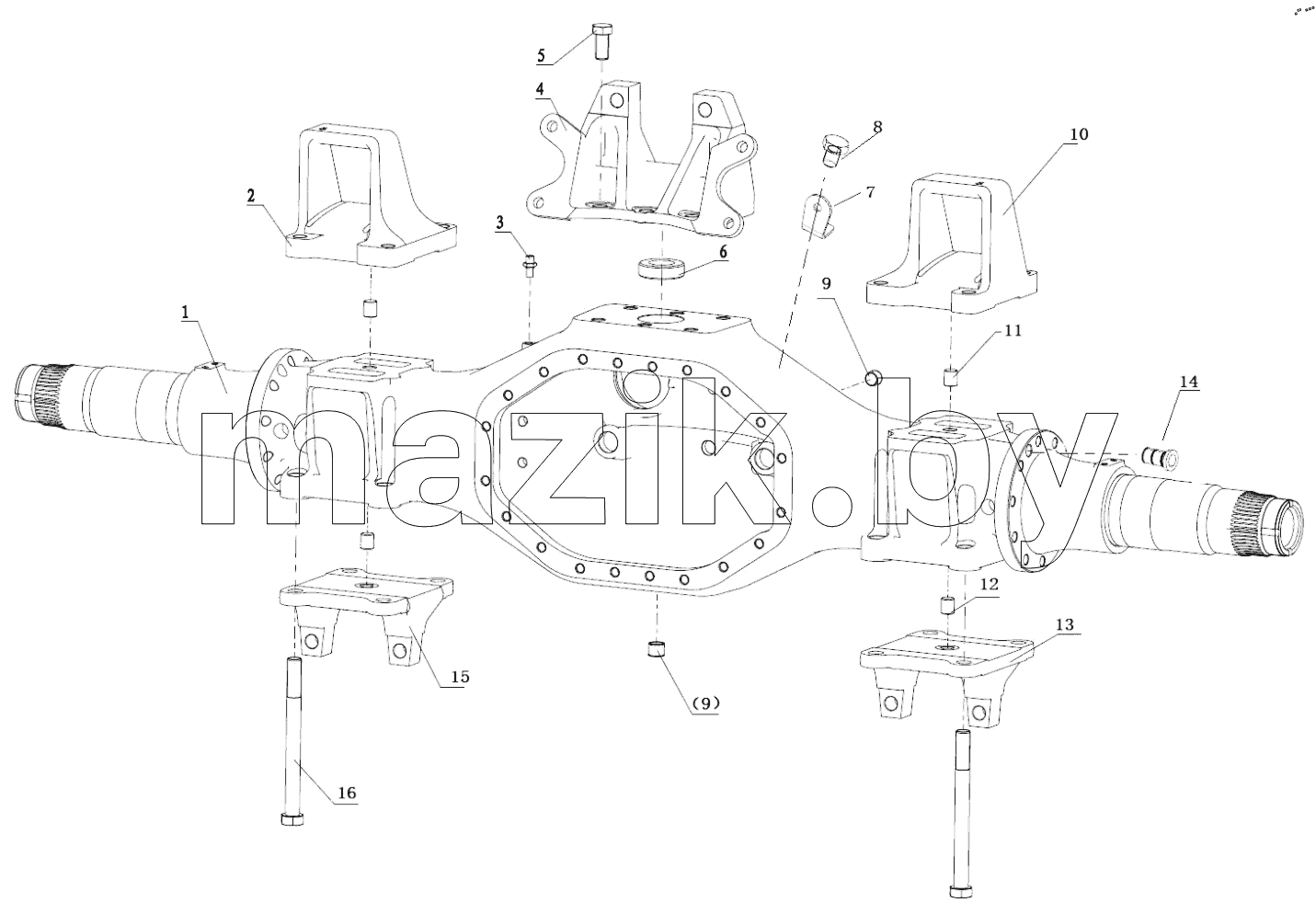  DC95319390779 MIDDLE AXLE HOUSE