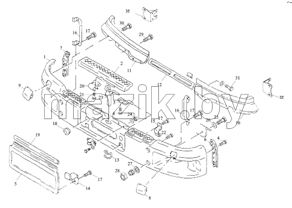  BUMPER AND FRONT BRACKET
