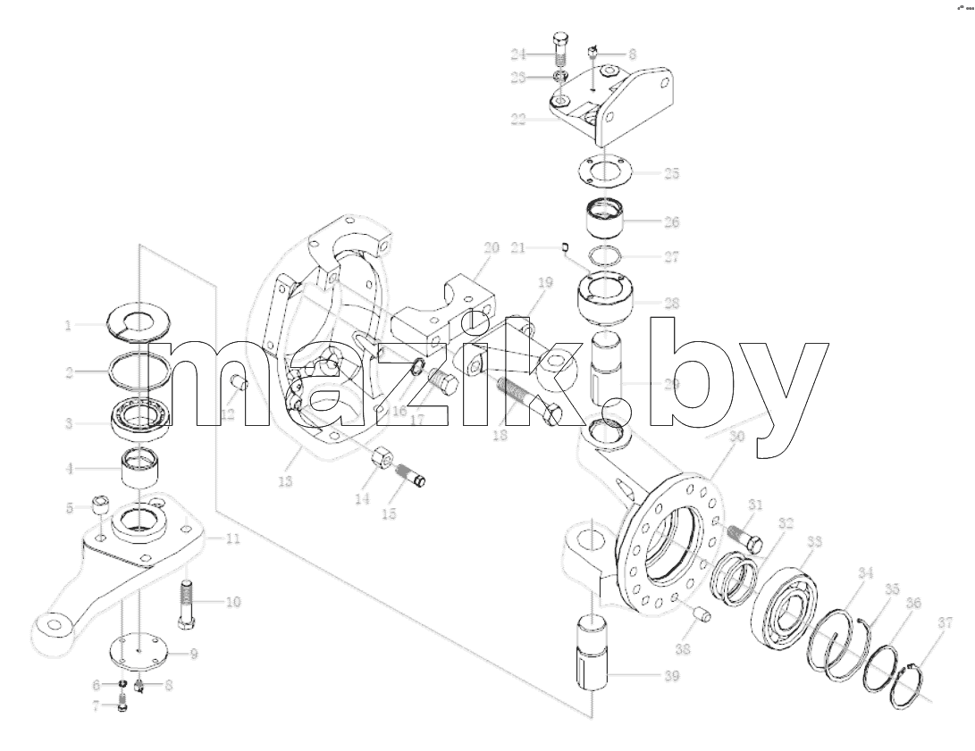  DRIVE FRONT AXLE STEERING KNUCKLE