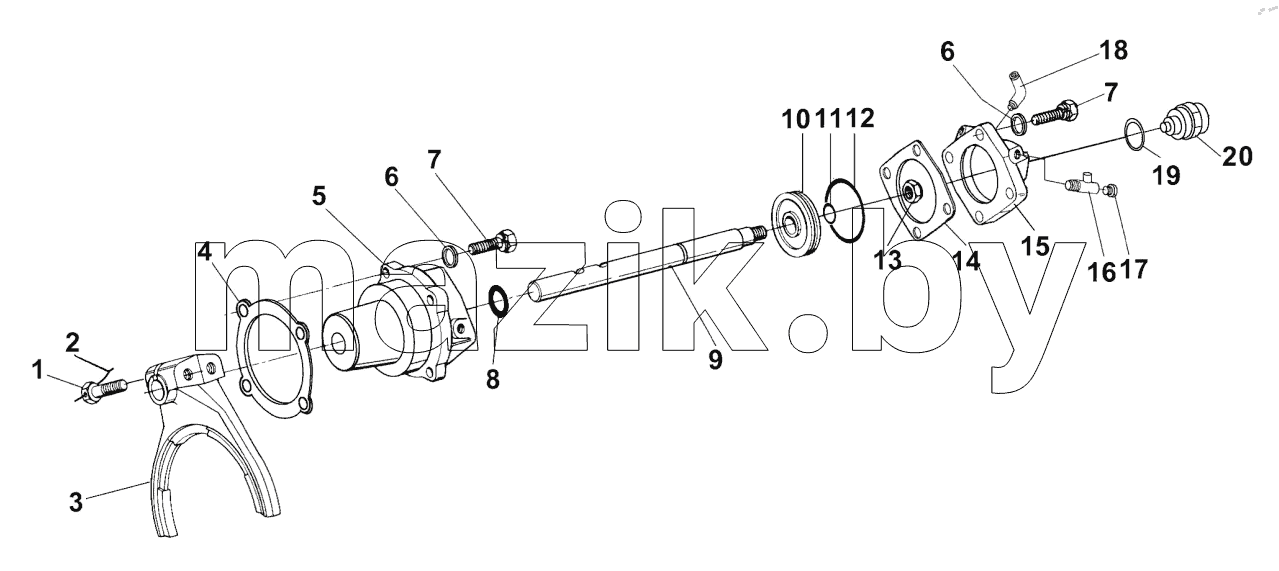  Auxiliary box cylinder assembly