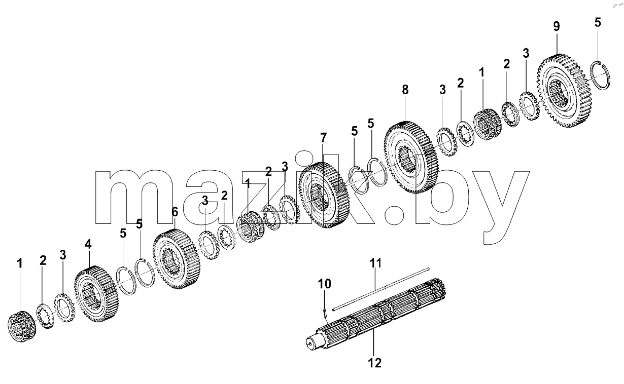  Second shaft assembly