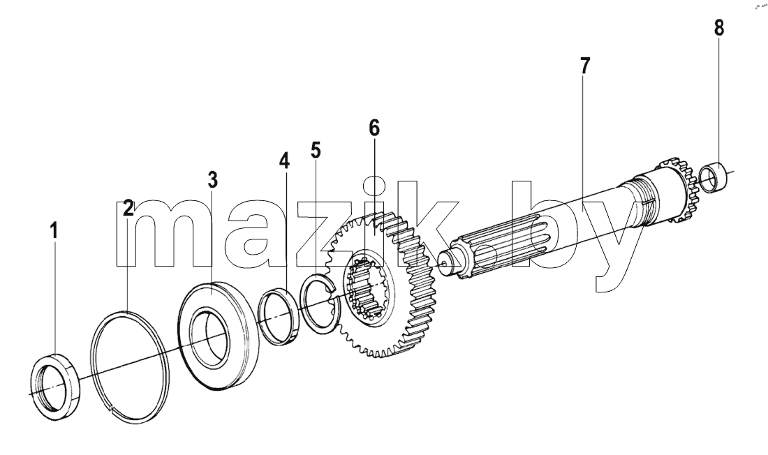  The first shaft assembly