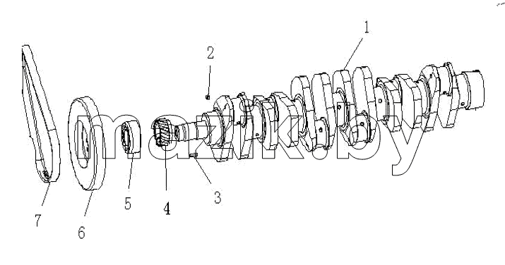  Crankshaft and Belt pulley