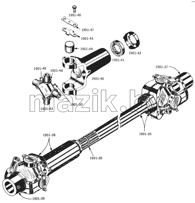 Вал лебедки приводной/Winch Drive Shaft