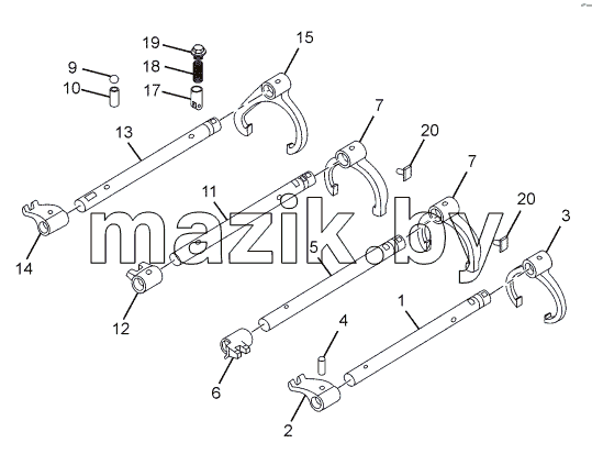 SHIFTER SHAFT AND FORK